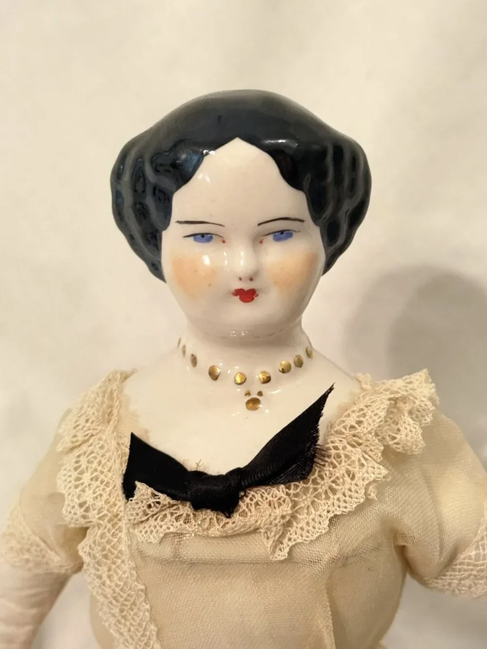 Early Ruth Gibbs Porcelain Hand Painted Shoulder Head Doll Vintage 13